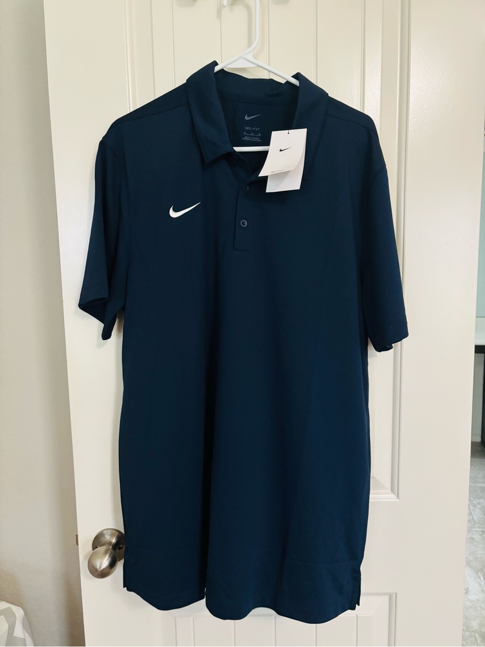 Nike Men's Navy Blue Dri-FIT Polo Shirt
